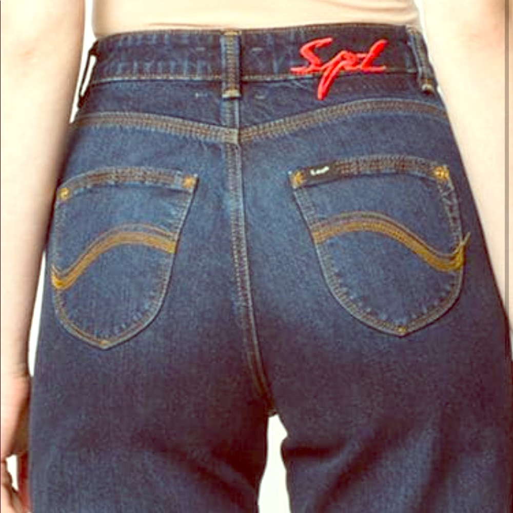 Self Portrait X Lee cropped jeans